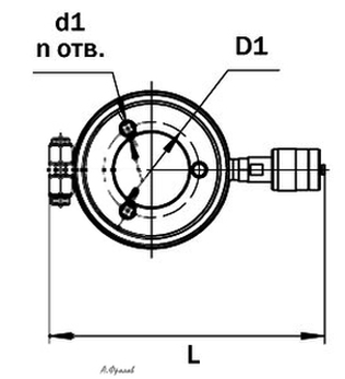 Схема гидравлического домкрата с фиксирующей гайкой