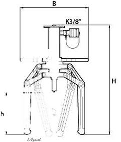 Схема гидравлического съемника