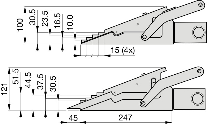 Схема клинового домкрата гидравлического